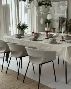 Sæt med 2 spisebordsstole ELMA Lys Beige