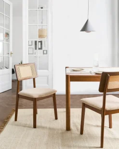 Sæt med 2 spisebordsstole EMBAR Træ Brun