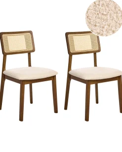 Sæt med 2 spisebordsstole EMBAR Træ Brun