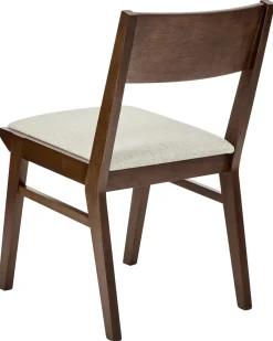 Sæt med 2 spisebordsstole ENOLA Træ Brun/lys beige