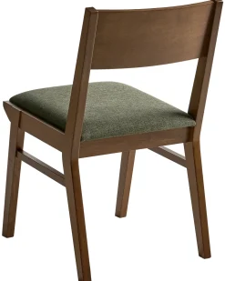 Sæt med 2 spisebordsstole ENOLA Træ Mørkegrøn/brun