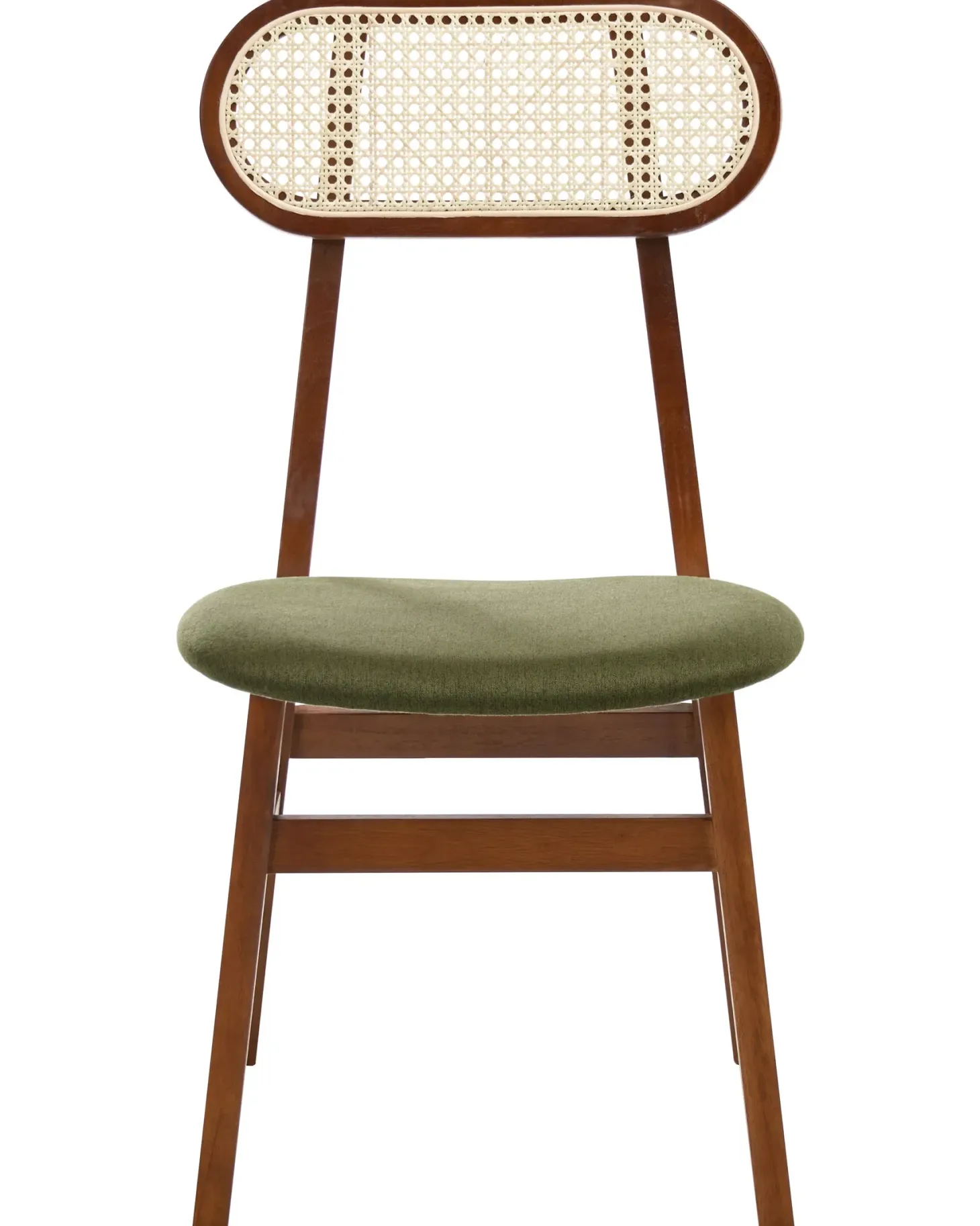 Sæt med 2 spisebordsstole FALLON Træ Brun / Grøn