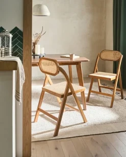 Sæt med 2 spisebordsstole Foldbar ORAISON Bambus Brun