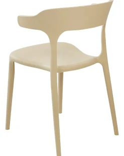 Sæt med 8 spisebordsstole GUBBIO Sand Beige