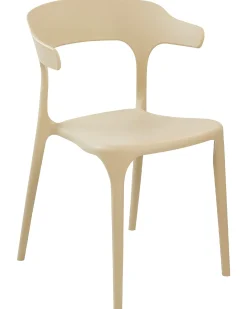 Sæt med 8 spisebordsstole GUBBIO Sand Beige