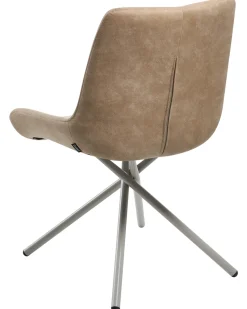 Sæt med 2 spisebordsstole HAILEY Kunstruskind Beige