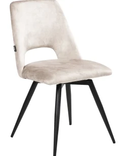 Sæt med 2 spisebordsstole HALLETT Velour Lys Beige