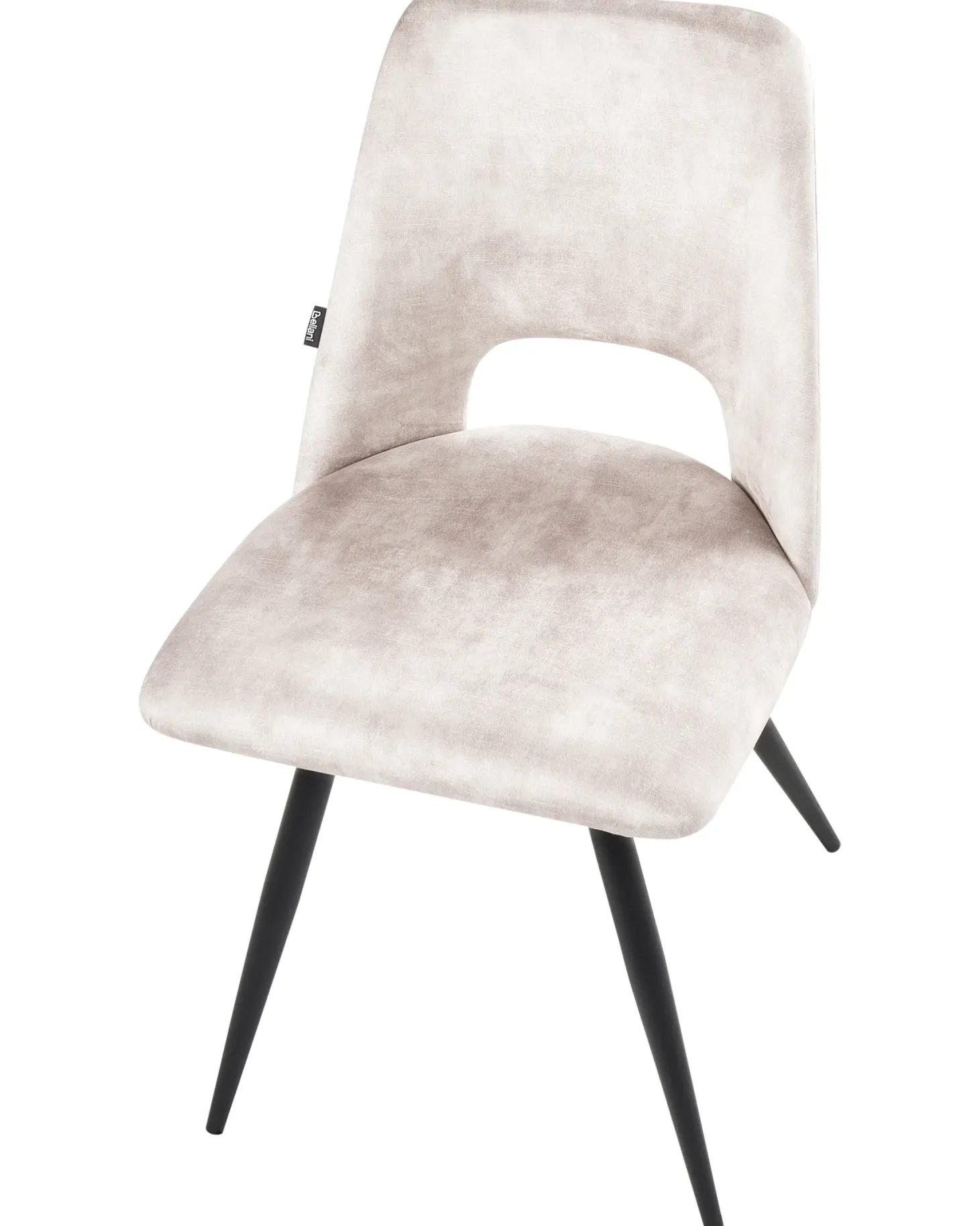 Sæt med 2 spisebordsstole HALLETT Velour Lys Beige