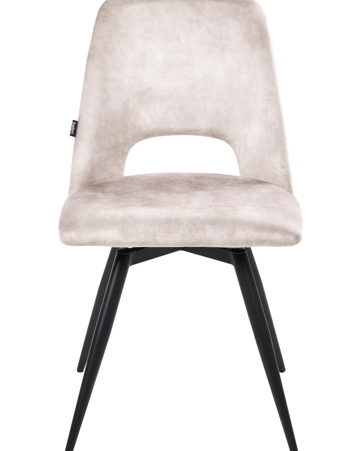 Sæt med 2 spisebordsstole HALLETT Velour Lys Beige