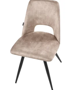 Sæt med 2 spisebordsstole HALLETT Velour Beige