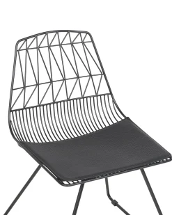 Sæt med 2 spisebordsstole HARLAN Metal Sort