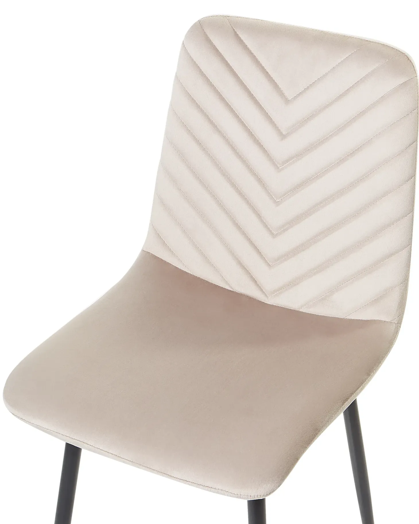 Sæt med 4 spisebordsstole HAVRE Velour Beige