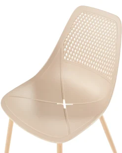 Sæt med 4 spisebordsstole HAZELTON Beige