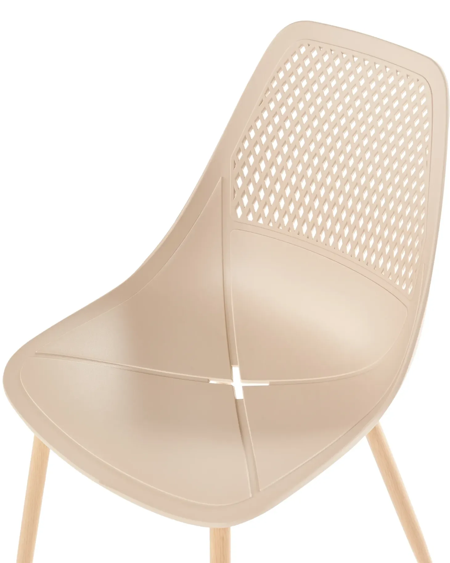 Sæt med 4 spisebordsstole HAZELTON Beige
