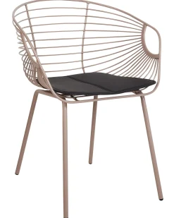 Sæt med 2 spisebordsstole HOBACK Metal Beige
