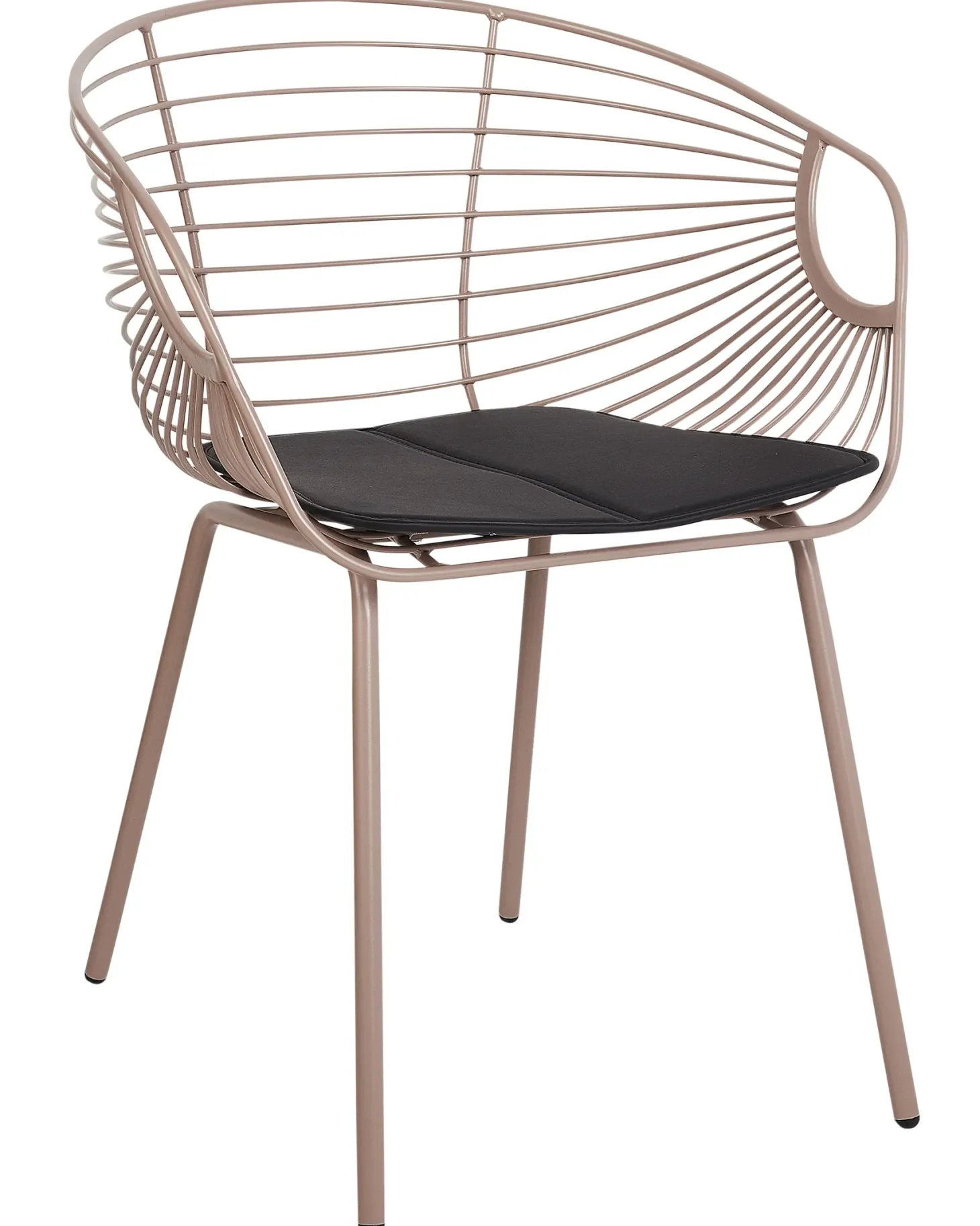 Sæt med 2 spisebordsstole HOBACK Metal Beige