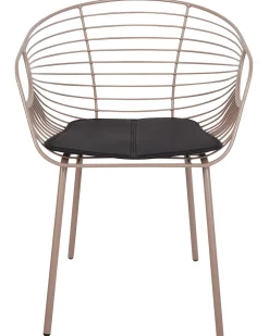 Sæt med 2 spisebordsstole HOBACK Metal Beige