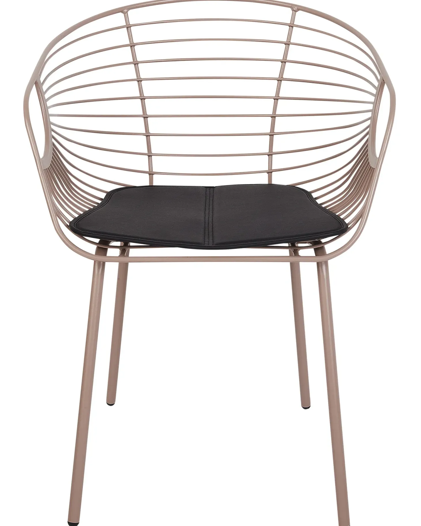 Sæt med 2 spisebordsstole HOBACK Metal Beige