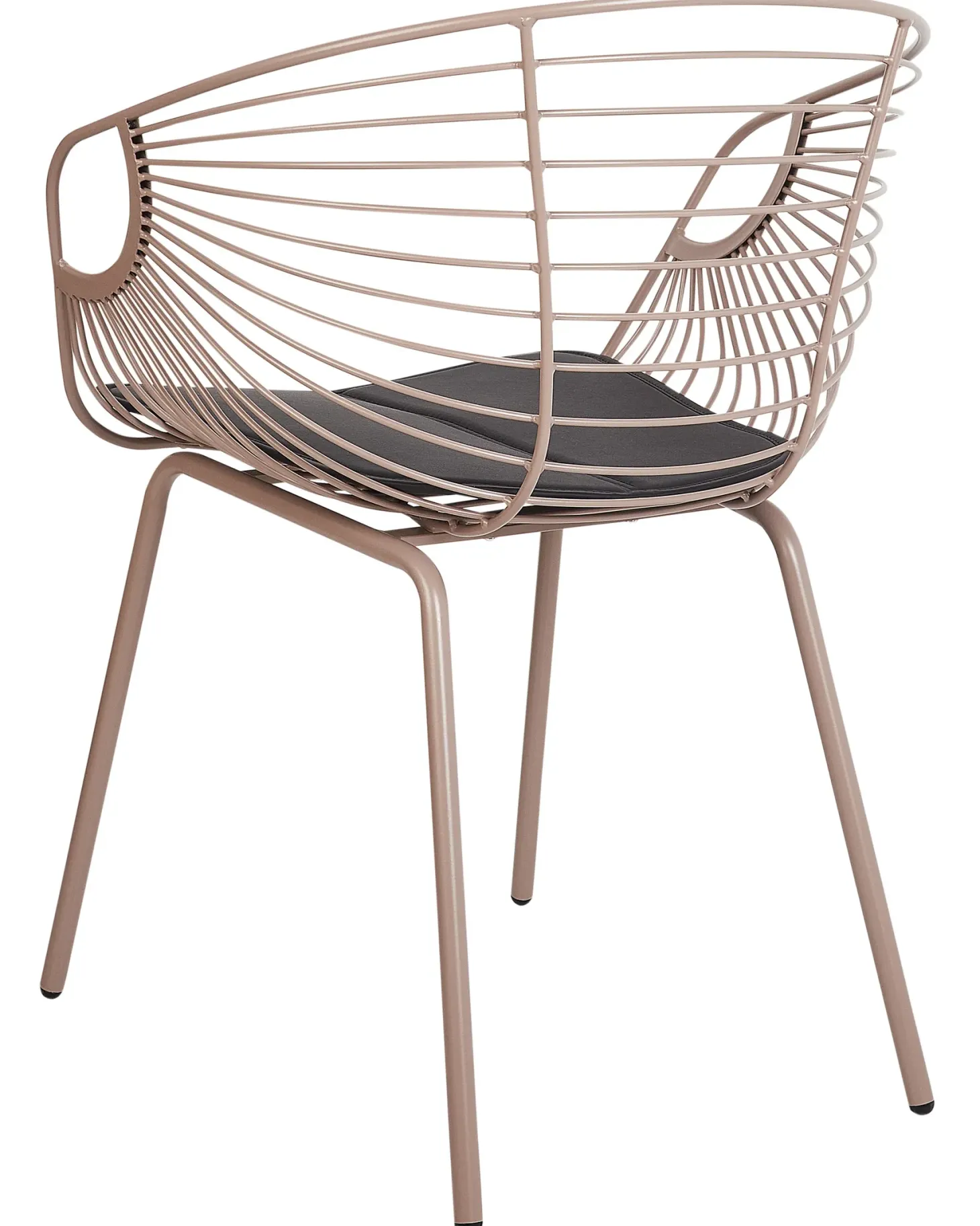 Sæt med 2 spisebordsstole HOBACK Metal Beige