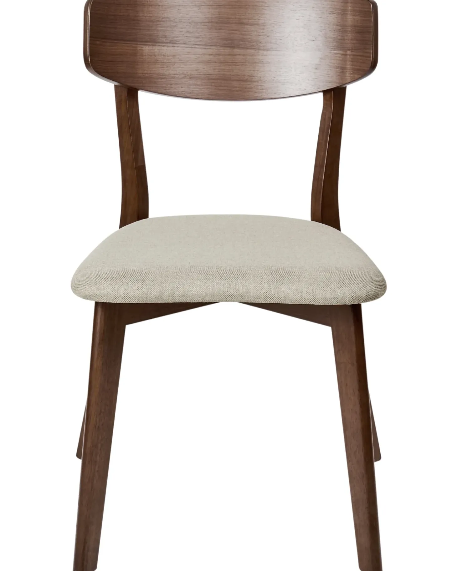 Sæt med 2 spisebordsstole HOLLY Træ Brun/beige