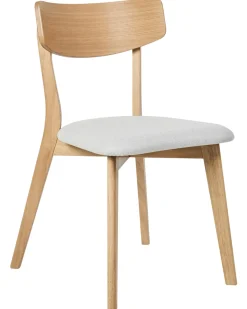 Sæt med 2 spisebordsstole HOLLY Træ Lysebrun/grå