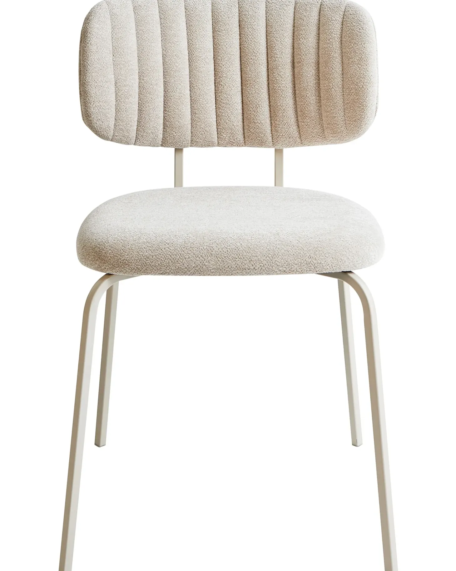 Sæt med 2 spisebordsstole IRINS Chenille Lys Beige