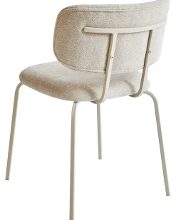 Sæt med 2 spisebordsstole IRINS Chenille Lys Beige