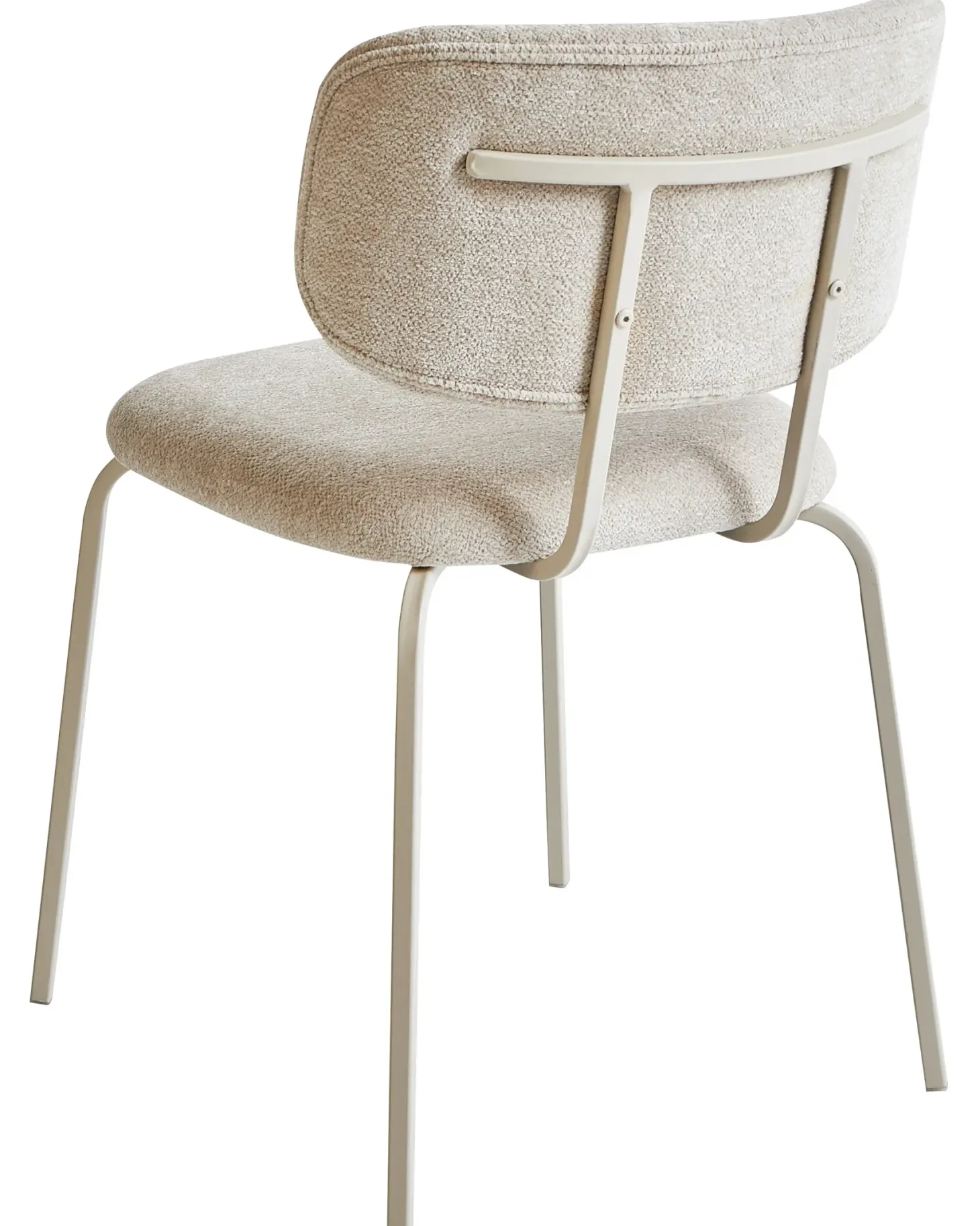 Sæt med 2 spisebordsstole IRINS Chenille Lys Beige