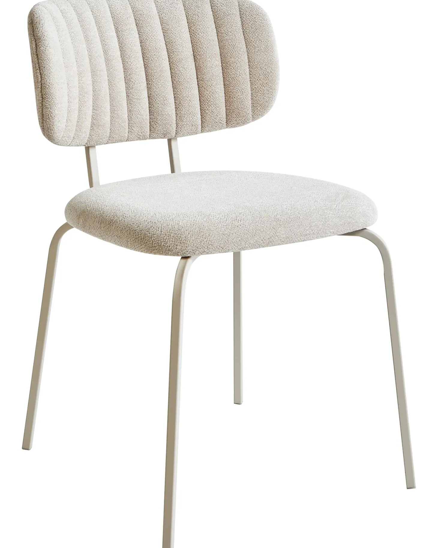 Sæt med 2 spisebordsstole IRINS Chenille Lys Beige