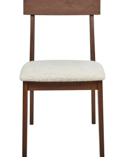 Sæt med 2 spisebordsstole ISLE Træ Brun/beige