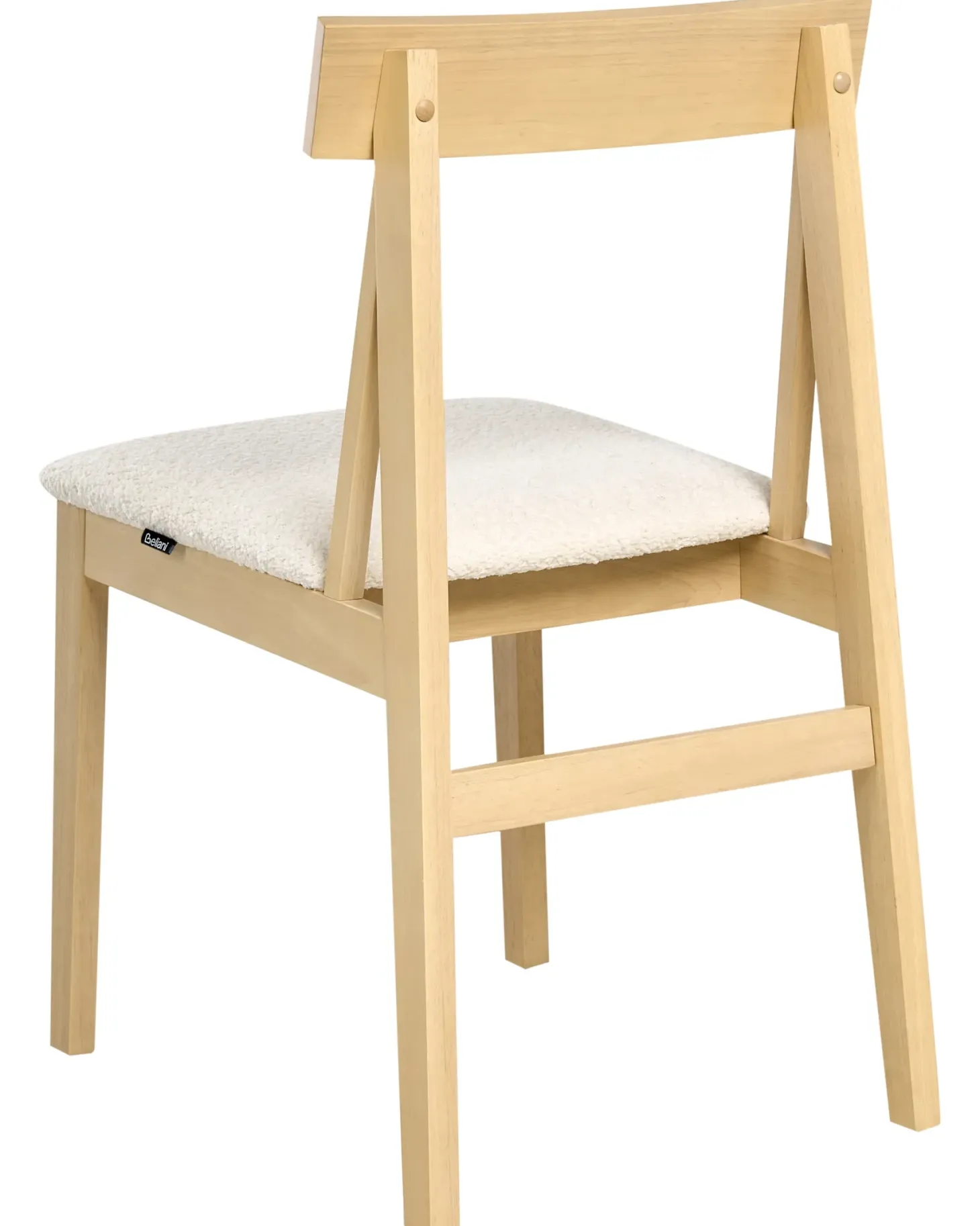 Sæt med 2 spisebordsstole ISLE Træ Lysebrun/beige