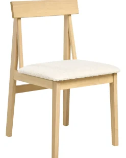 Sæt med 2 spisebordsstole ISLE Træ Lysebrun/beige