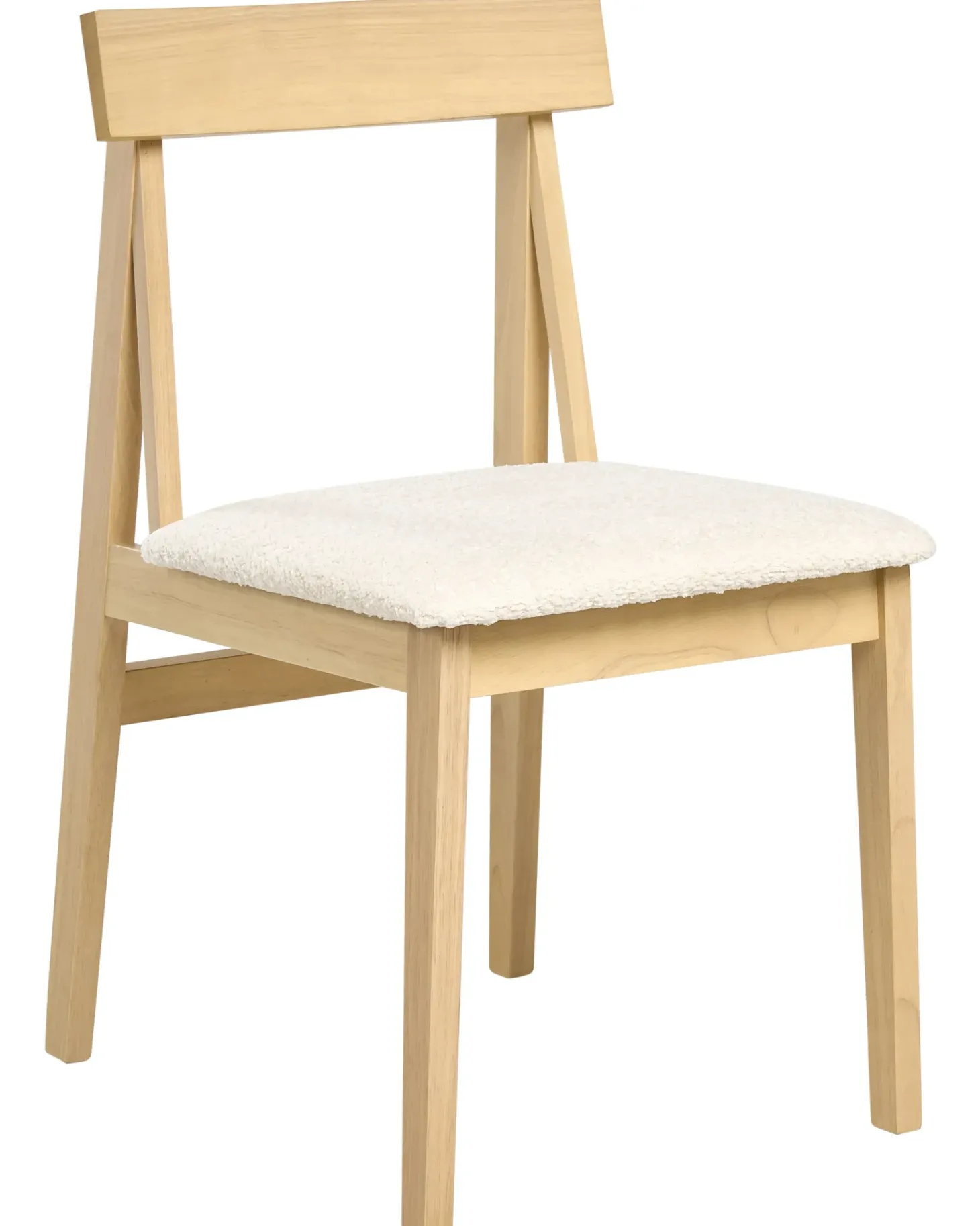 Sæt med 2 spisebordsstole ISLE Træ Lysebrun/beige