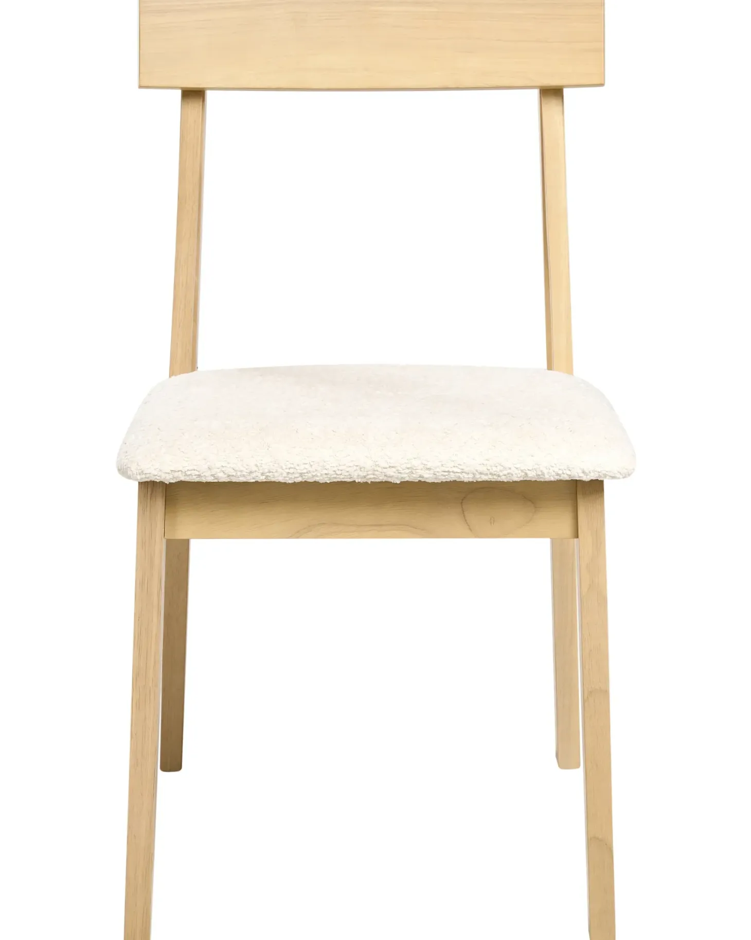 Sæt med 2 spisebordsstole ISLE Træ Lysebrun/beige