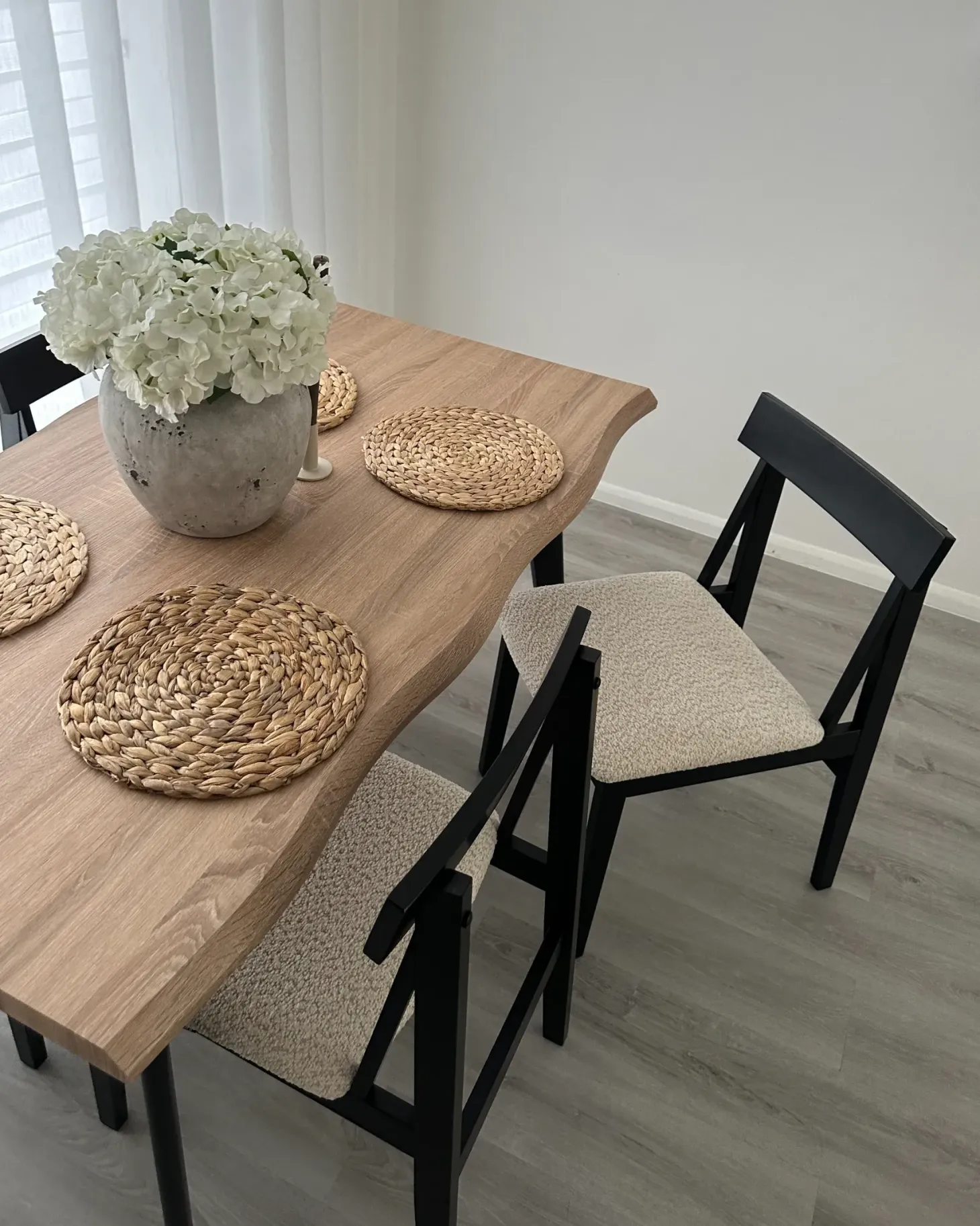 Sæt med 2 spisebordsstole ISLE Træ Sort/beige