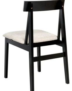 Sæt med 2 spisebordsstole ISLE Træ Sort/beige