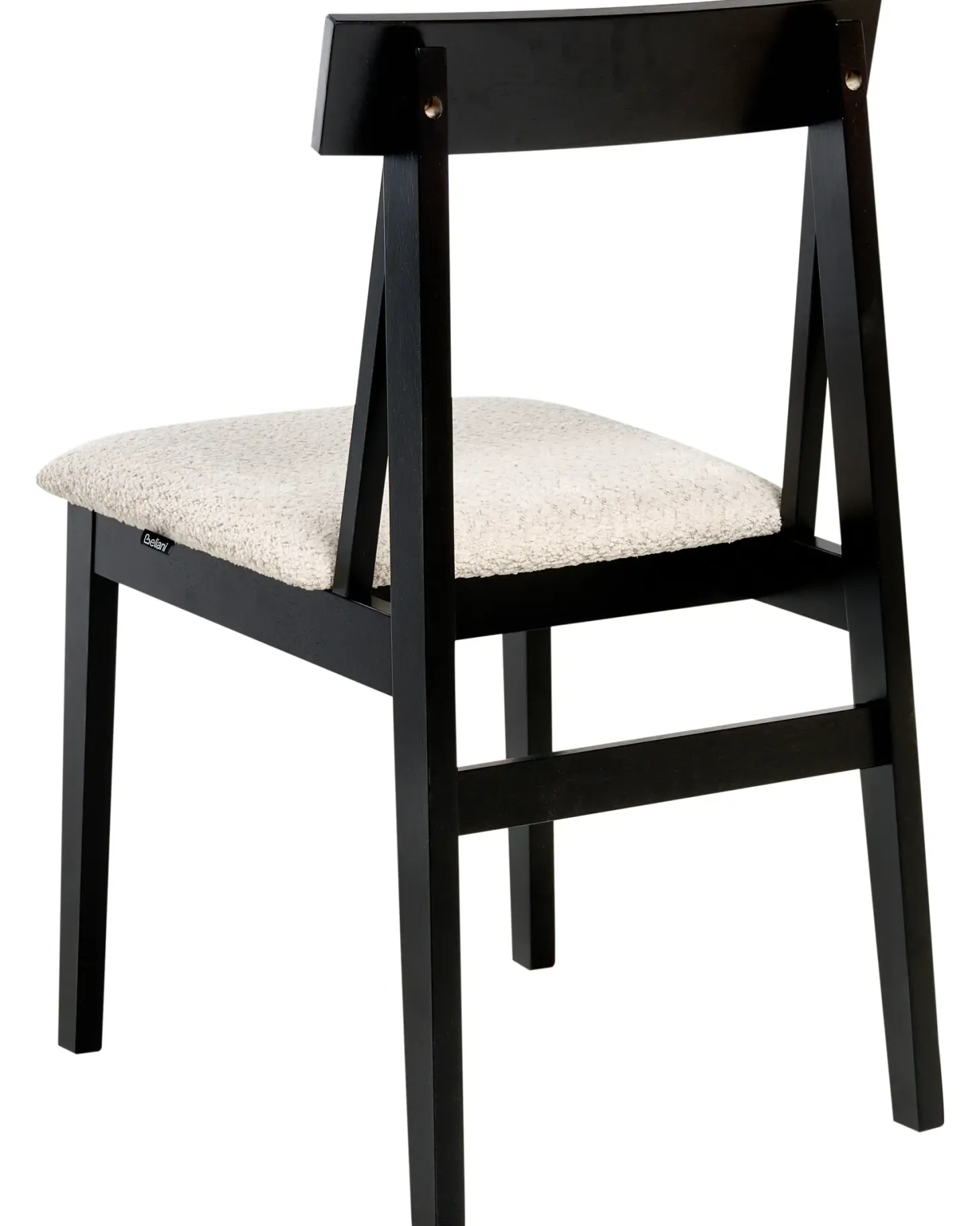 Sæt med 2 spisebordsstole ISLE Træ Sort/beige