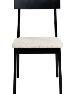 Sæt med 2 spisebordsstole ISLE Træ Sort/beige