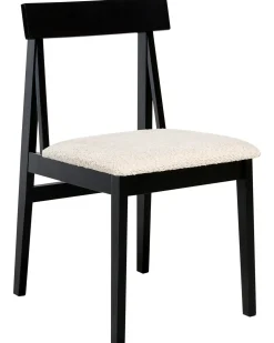 Sæt med 2 spisebordsstole ISLE Træ Sort/beige