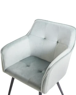 Sæt med 2 spisebordsstole JASMIN Velour Mintgrøn