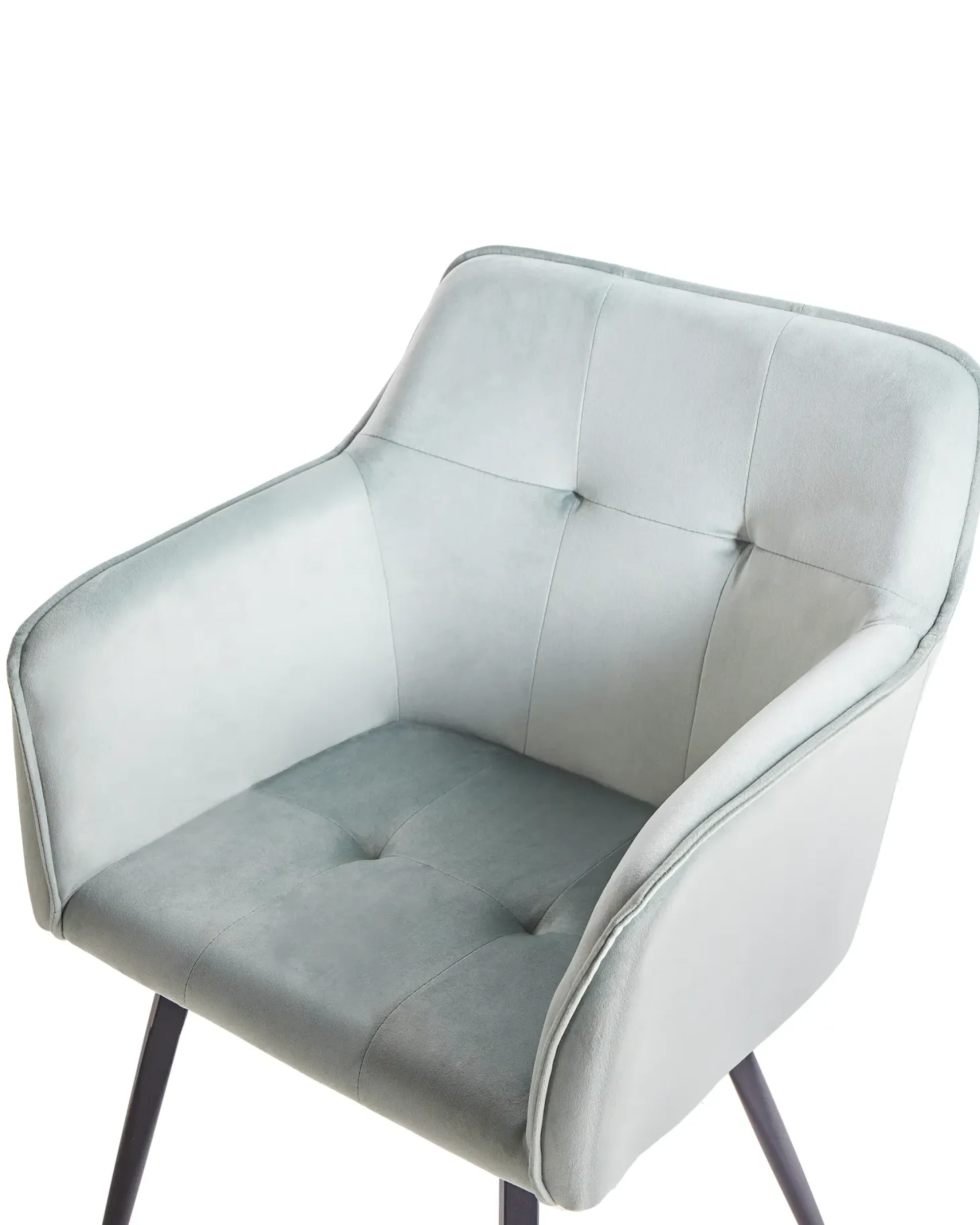 Sæt med 2 spisebordsstole JASMIN Velour Mintgrøn