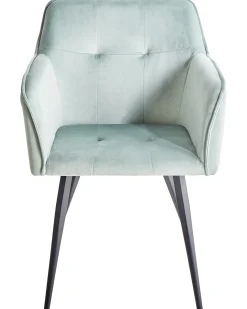 Sæt med 2 spisebordsstole JASMIN Velour Mintgrøn