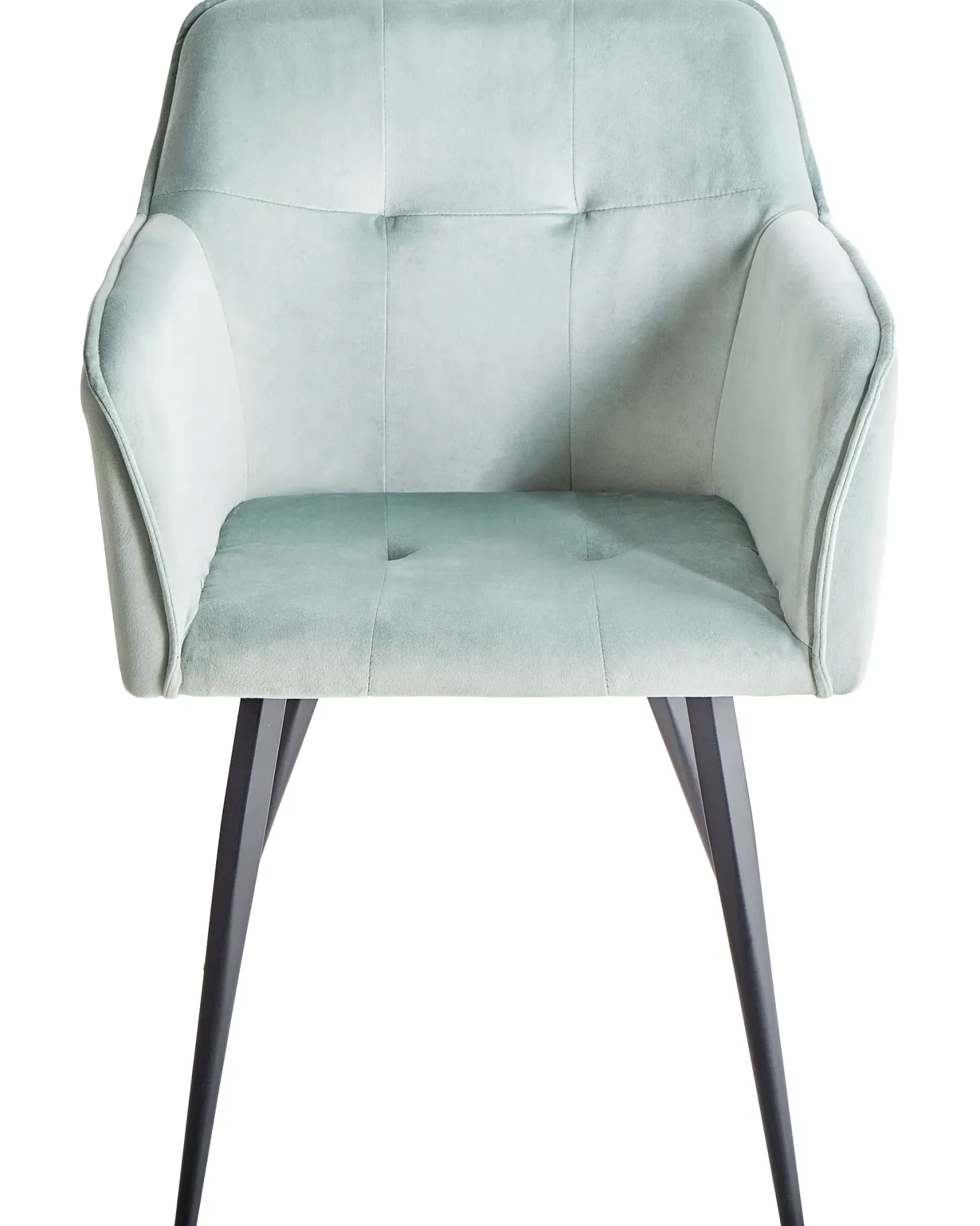 Sæt med 2 spisebordsstole JASMIN Velour Mintgrøn