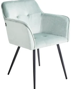 Sæt med 2 spisebordsstole JASMIN Velour Mintgrøn