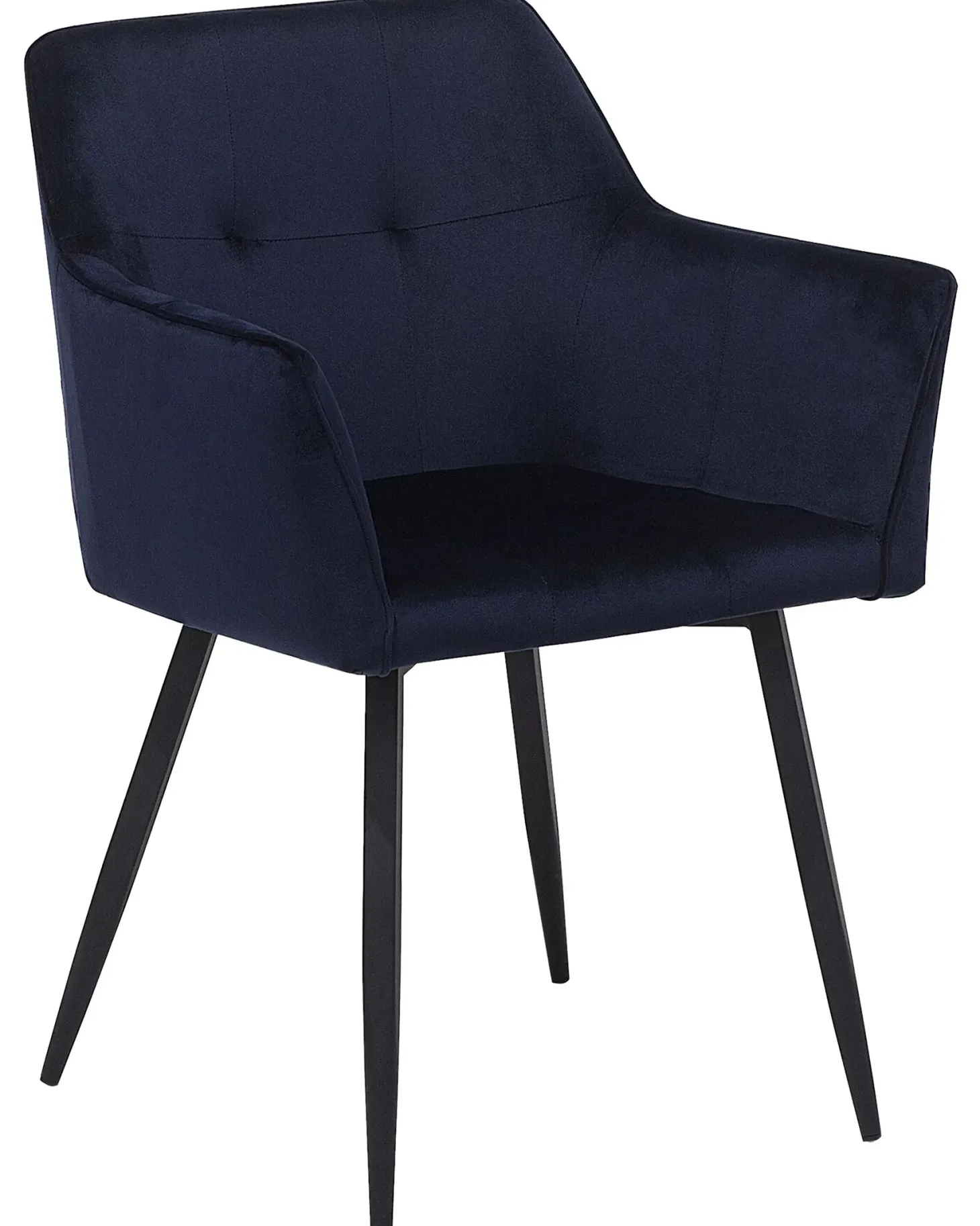 Sæt med 2 spisebordsstole JASMIN Velour Mørkeblå