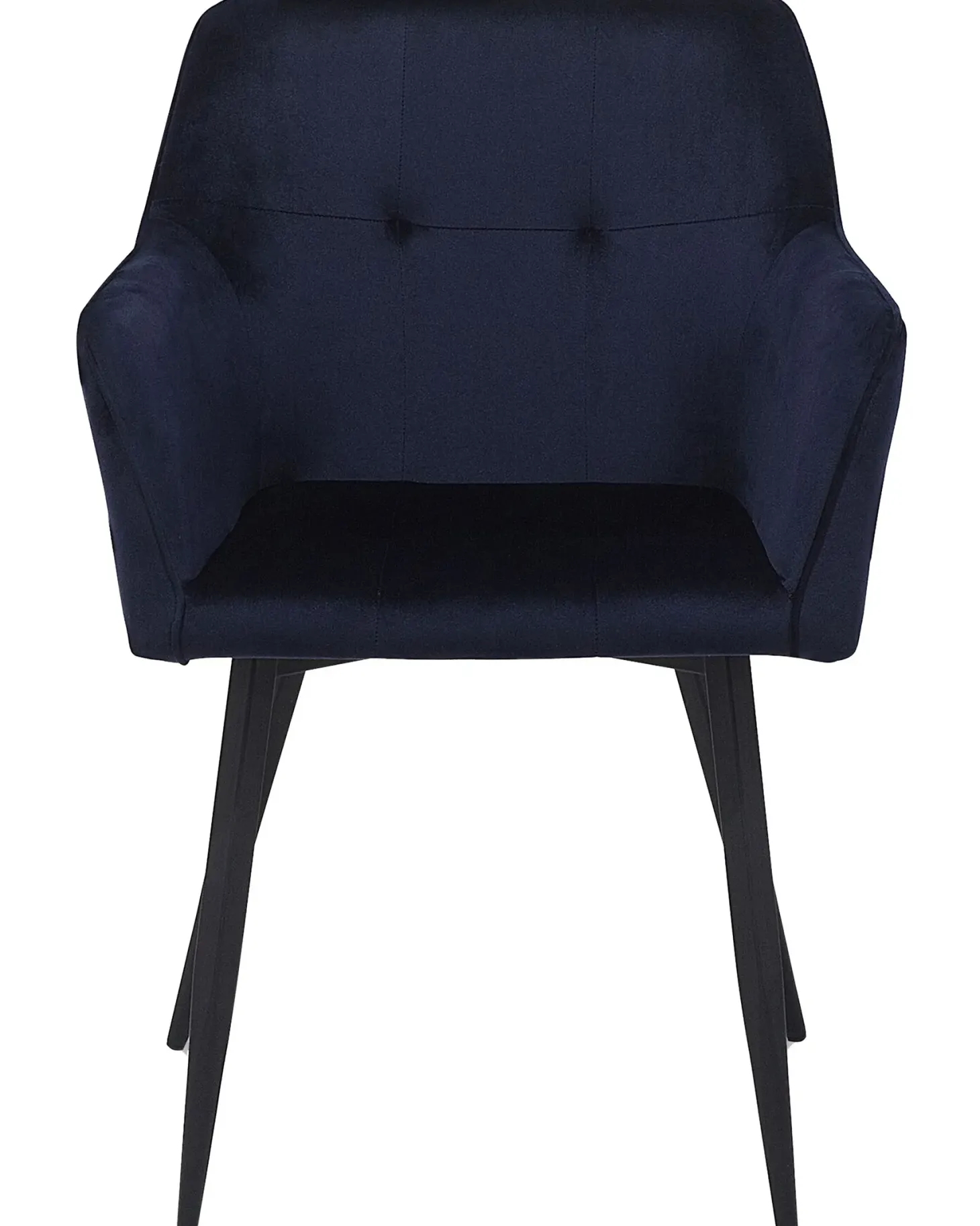 Sæt med 2 spisebordsstole JASMIN Velour Mørkeblå