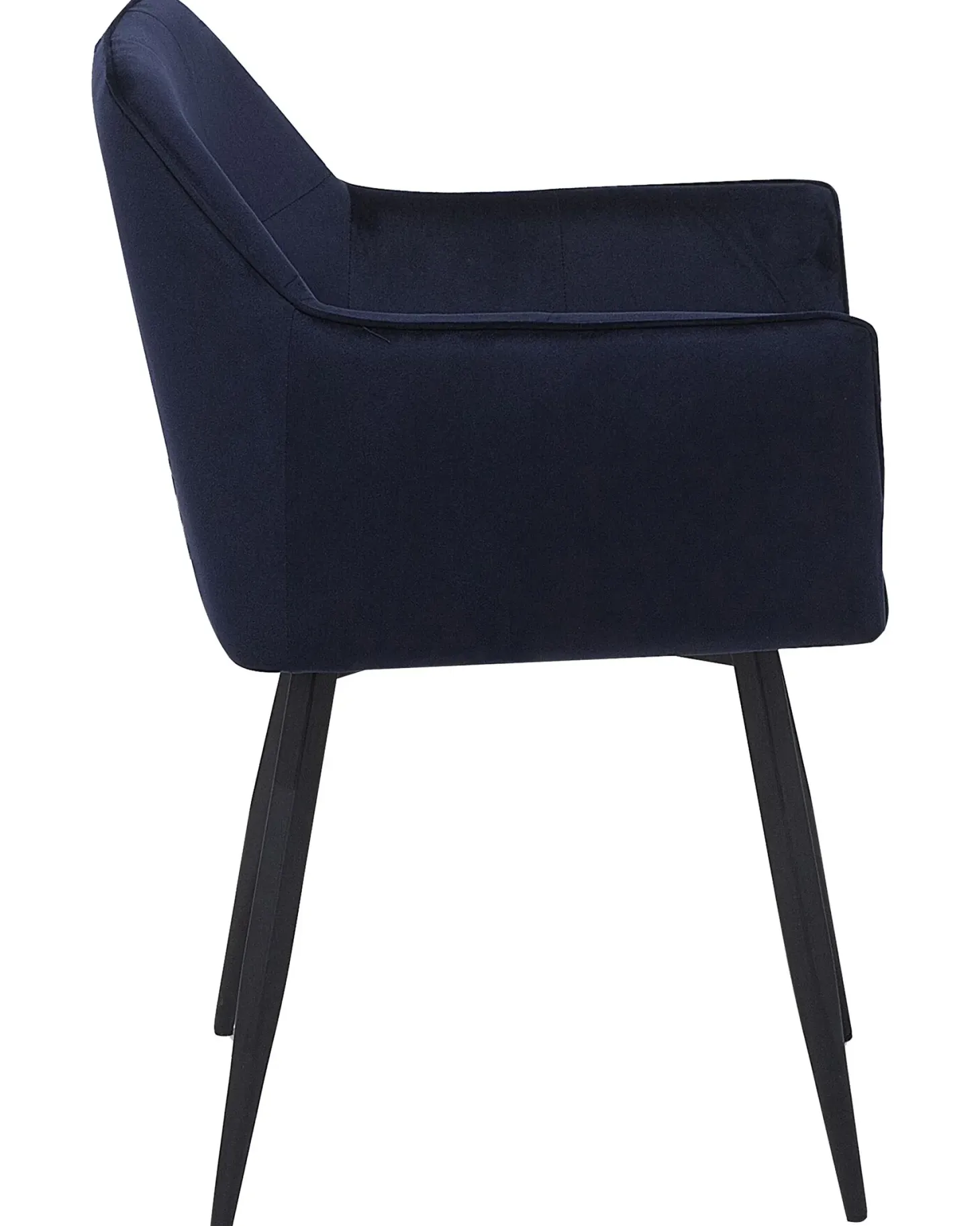 Sæt med 2 spisebordsstole JASMIN Velour Mørkeblå