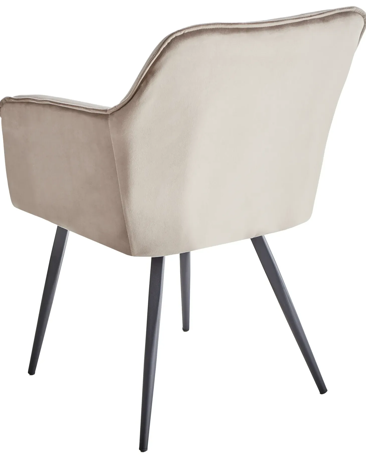Sæt med 2 spisebordsstole JASMIN Velour Brungrå