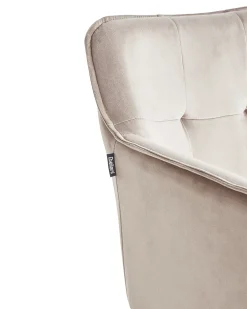 Sæt med 2 spisebordsstole JASMIN Velour Brungrå