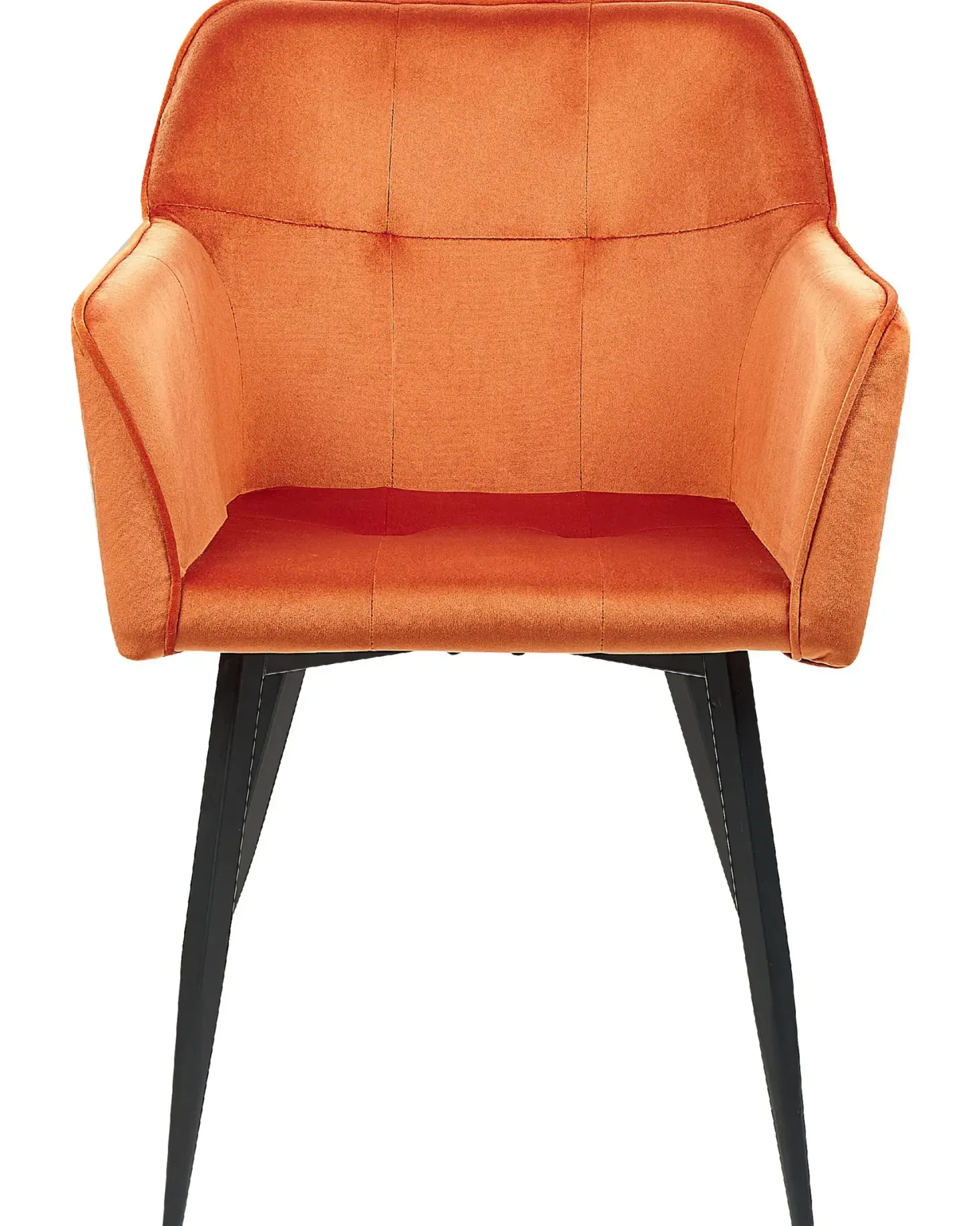 Sæt med 2 spisebordsstole JASMIN Velour Orange